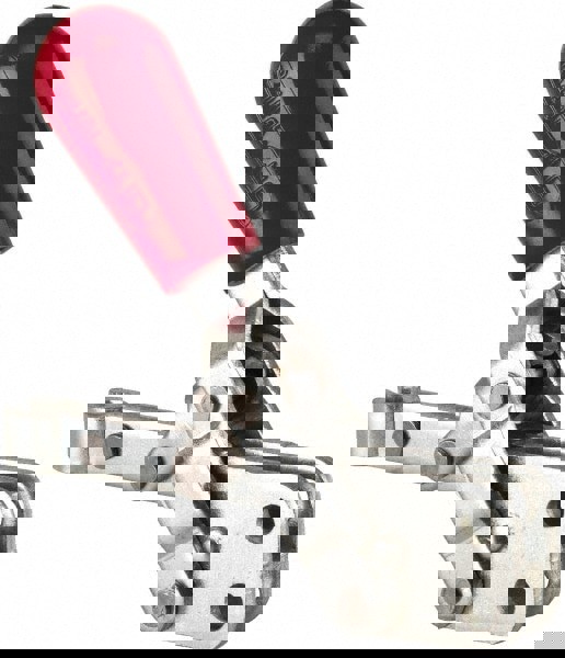 Manual Hold-Down Toggle Clamp: Vertical, 200 lb Capacity, Solid Bar, Straight Base